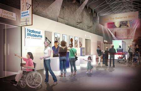 Artist's impression of Chatham Dockyard's new museum