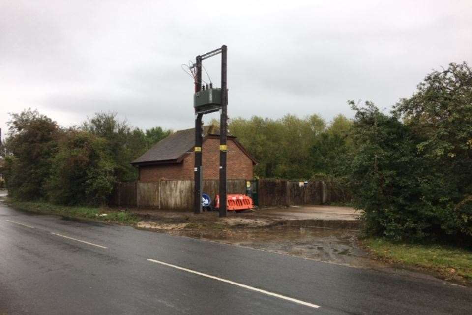 The Yalding electricity sub-station has been raised to insulate it from flooding