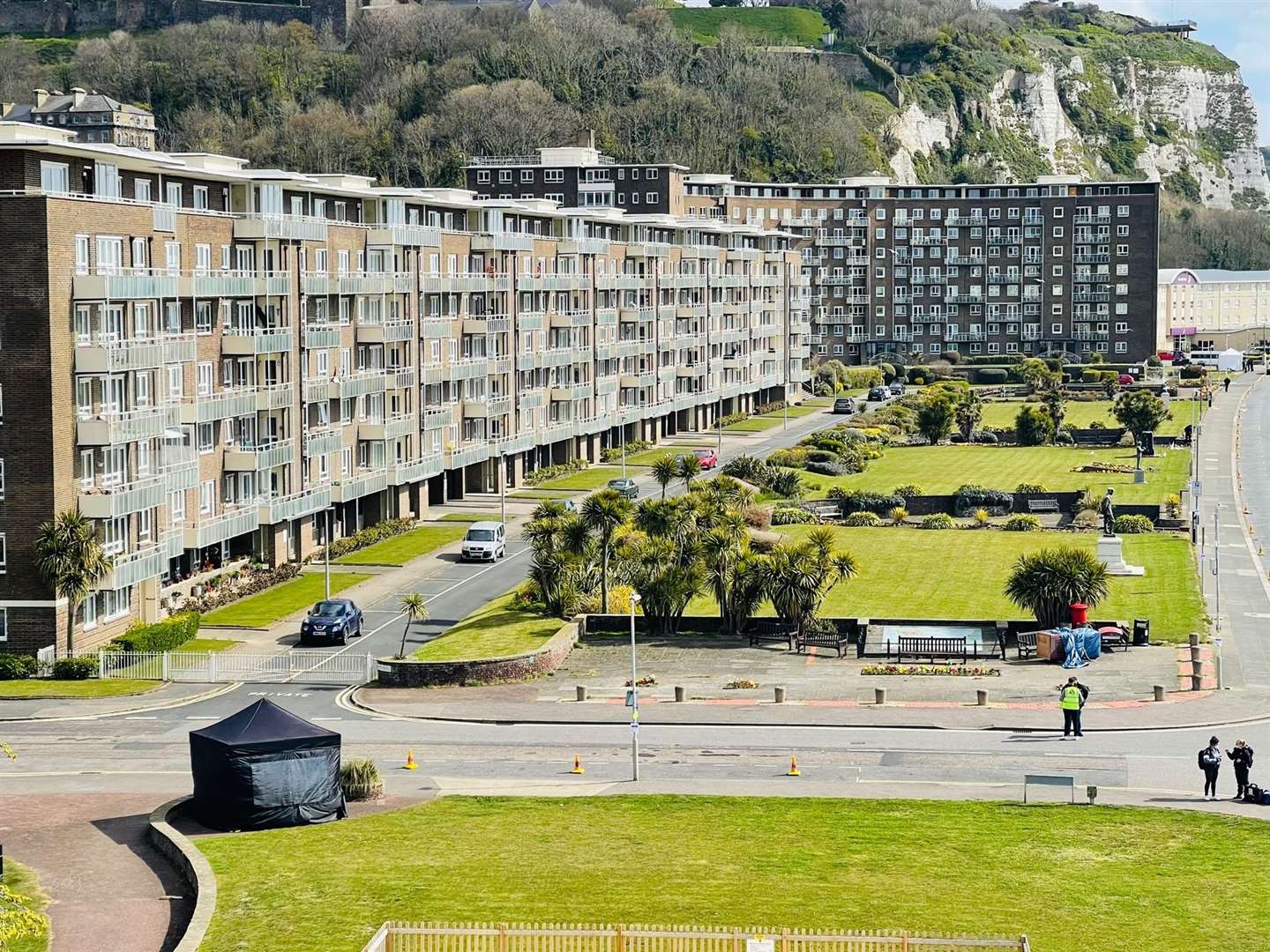 Coned-off streets in Dover. Picture: LKJ Media