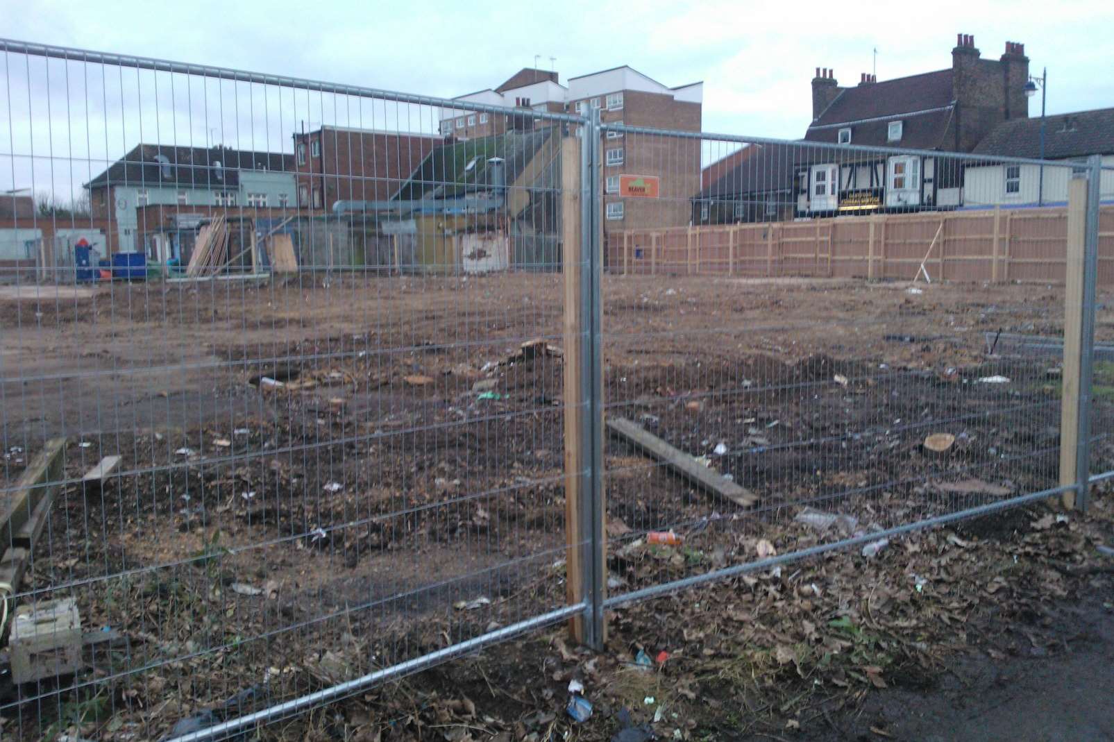 Where Tesco planned to build in Lowfield Street, before the firm pulled the plug on the scheme.