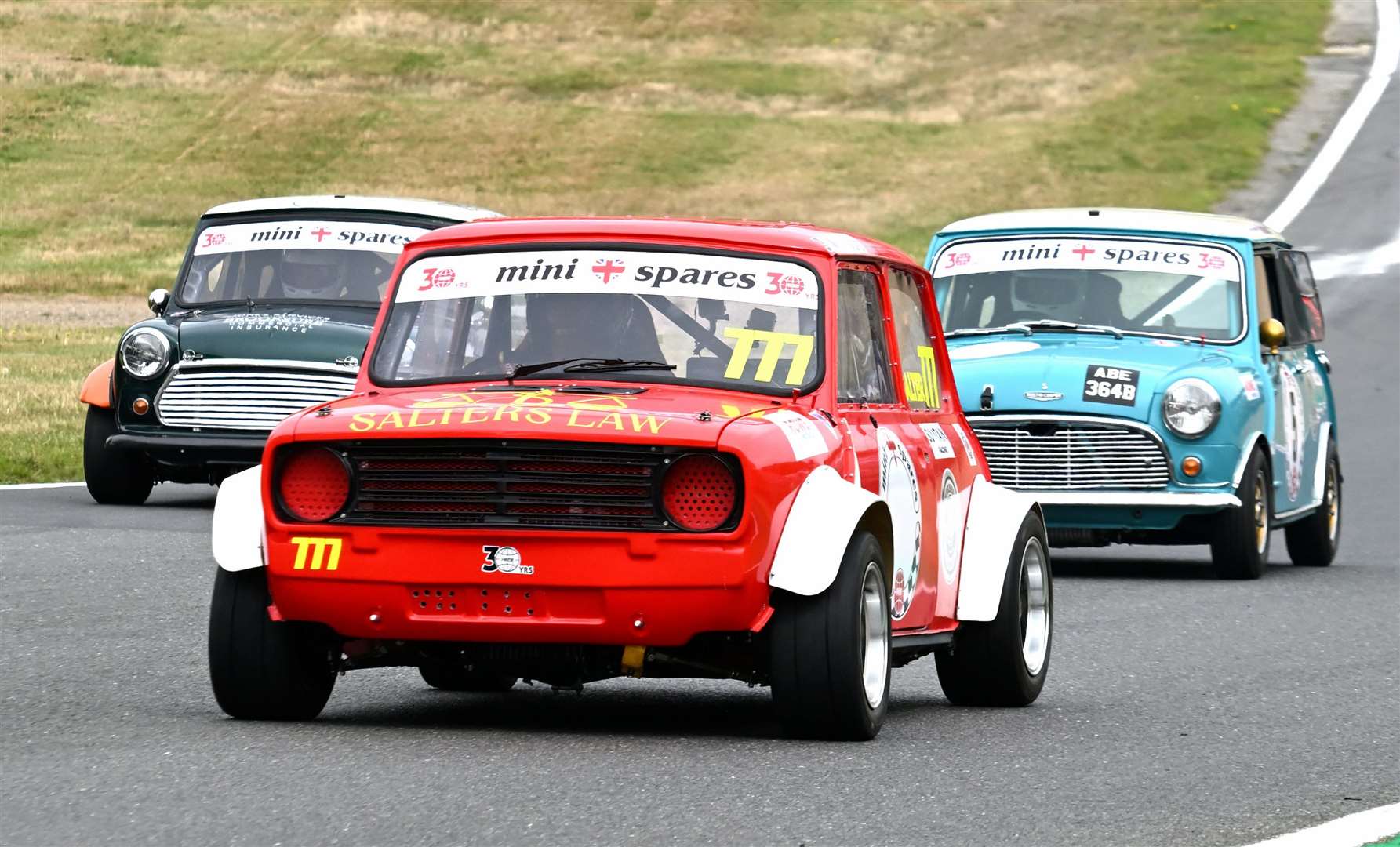 Warren Salter, from Maidstone, tried his Retro Rallycross Mini Clubman for the first time but suffered mechanical dramas in the Fastest Mini in the World event. Picture: Simon Hildrew