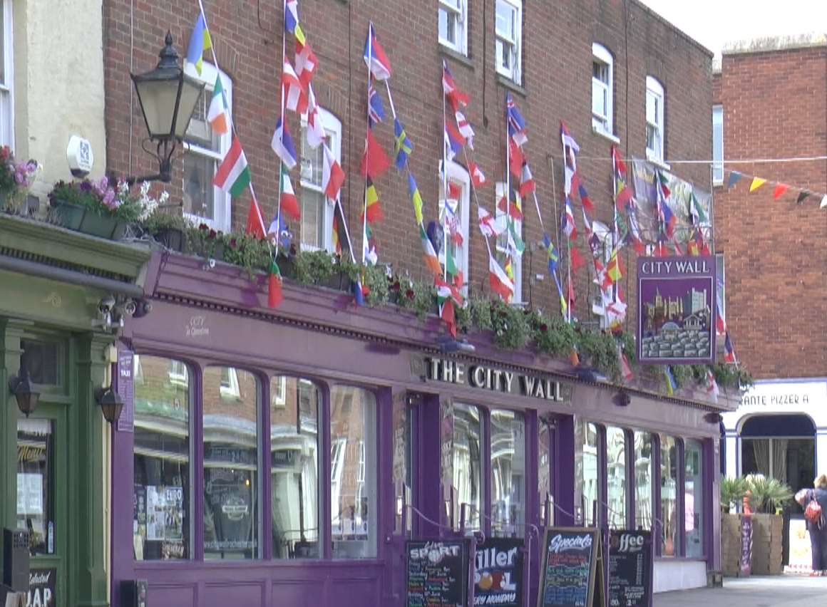 England flags are few and far between in Medway