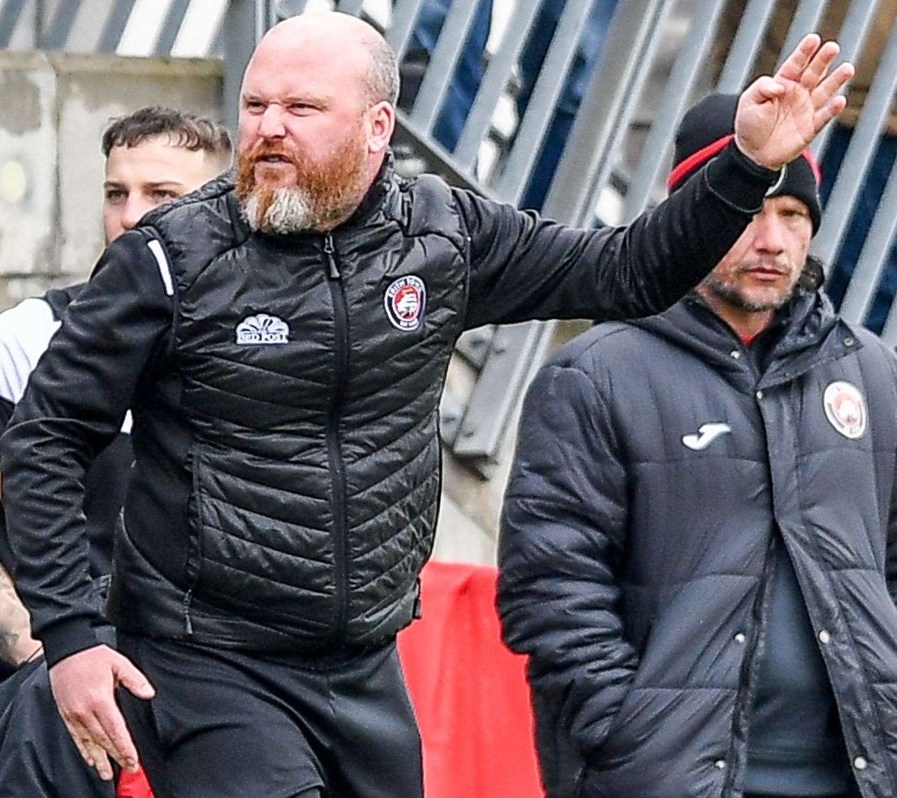 Erith Town manager Adam Woodward led his team to promotion on Monday. Picture: Dave Budden