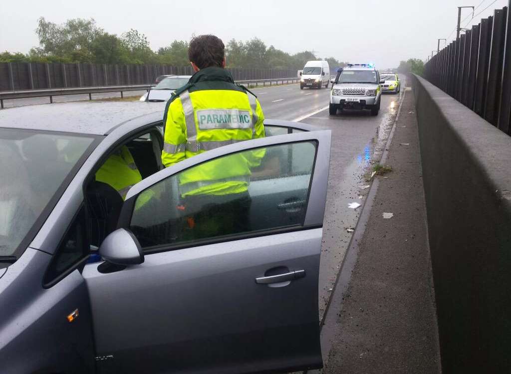 Mother and baby are both said to be doing well. Picture: @KentPoliceRoads