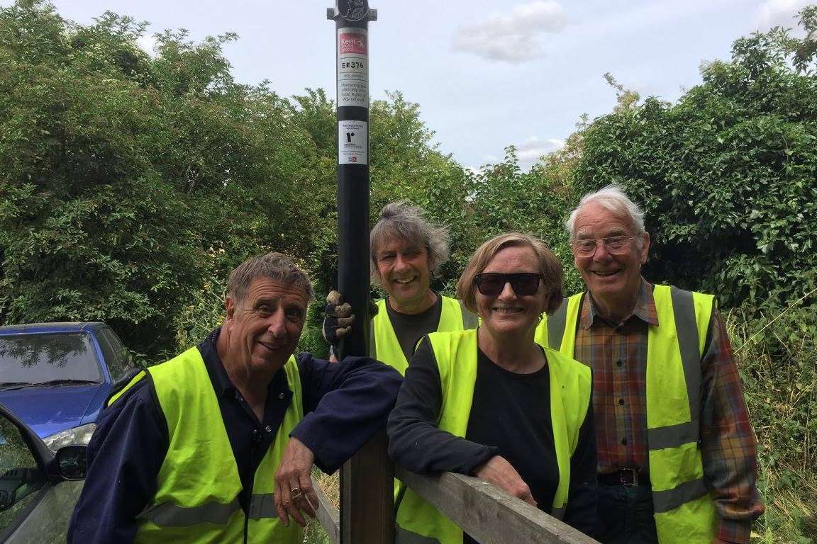 Graham Smith, second left, with fellow volunteers Steve Brice, Chris Perks and Rob Riddle