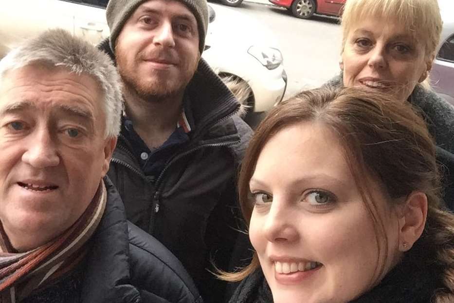 Barry, Alan, Lynn and Laura enjoying Berlin moments before the attack