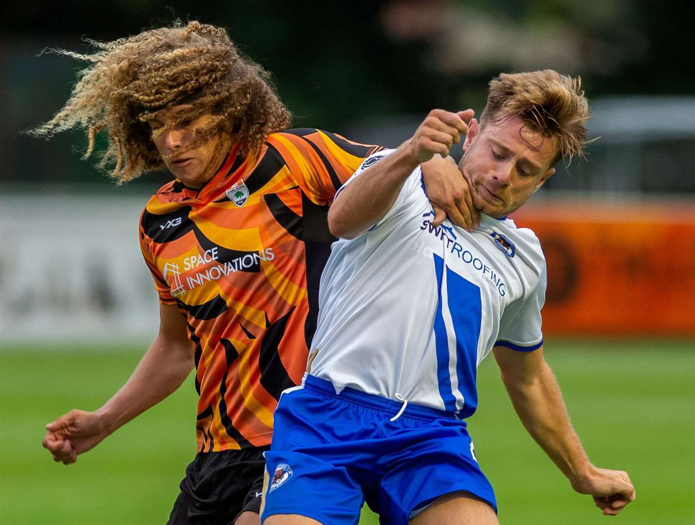 Jarred Trespaderne, pictured playing for Lordswood against Bearsted, has signed for Faversham. Picture: Ian Scammell