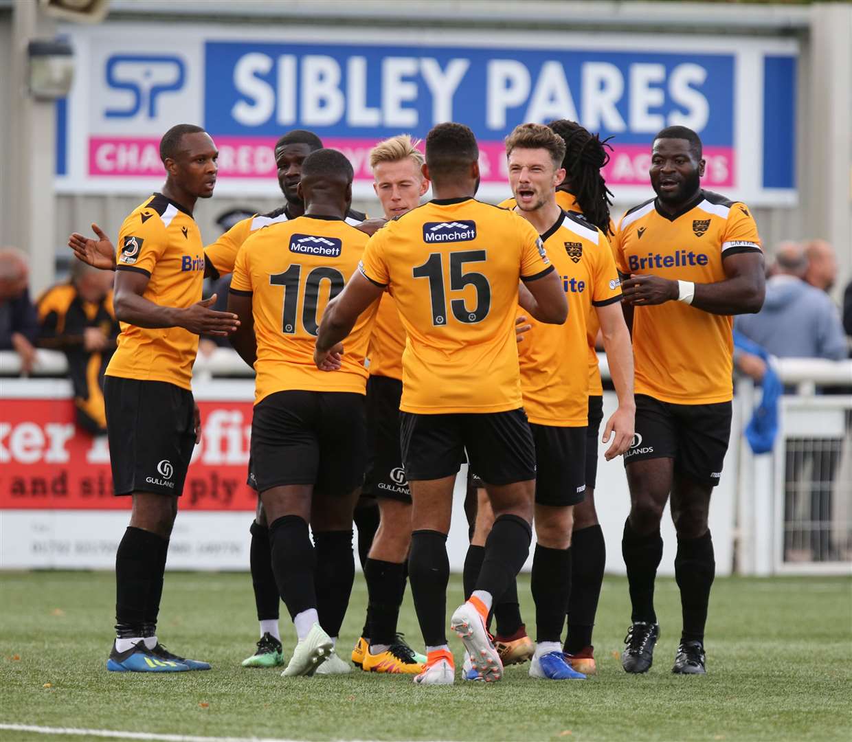 Celebrations as Matt McClure makes it 2-0 to Maidstone Picture: Matthew Walker