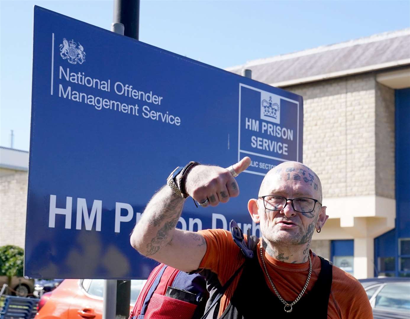 Jason Hoganson seen outside HM Prison Durham following his early release from prison in September (Owen Humphreys/PA)