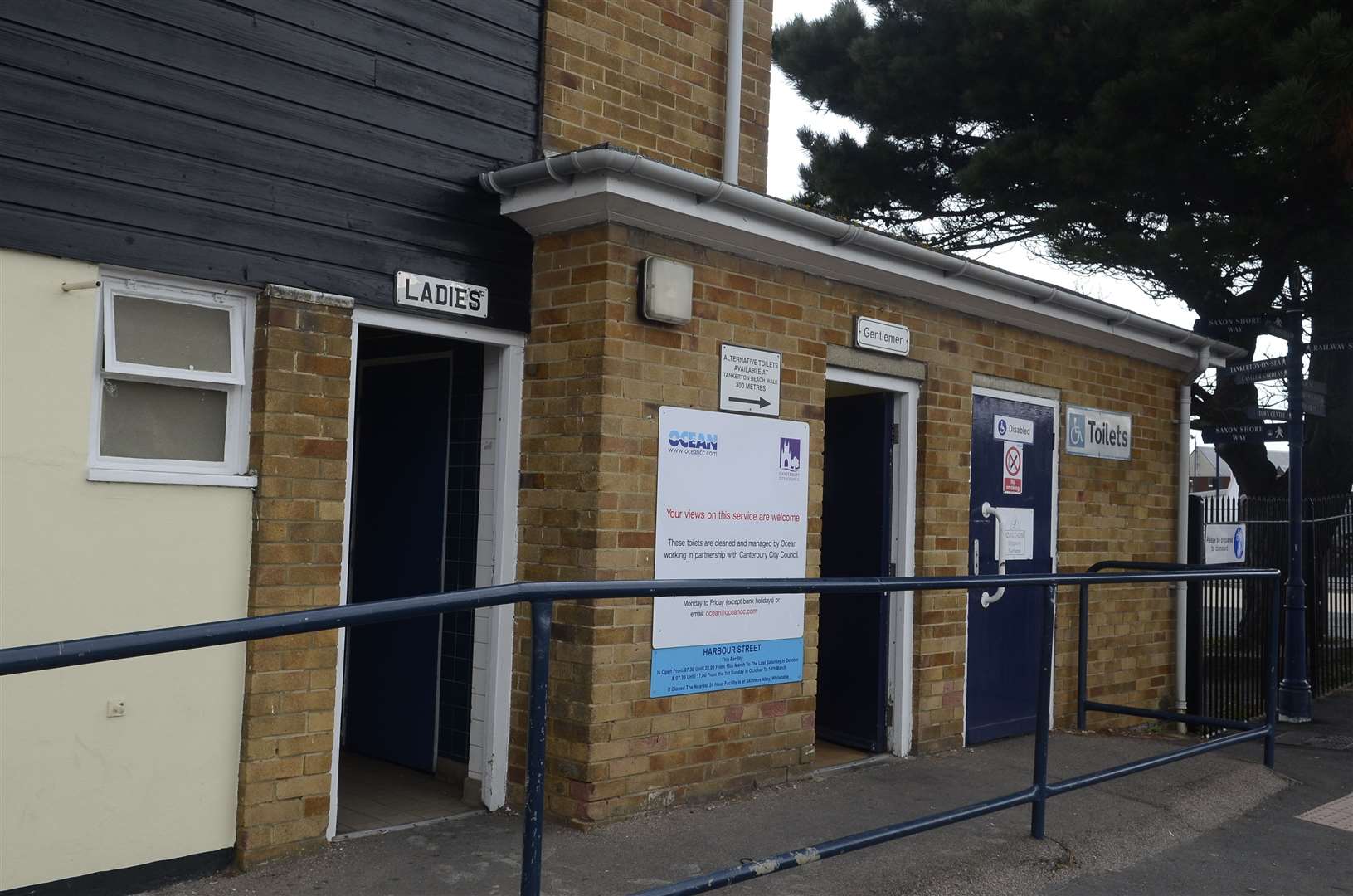 The public toilets near the east gate of Whitstable Harbour