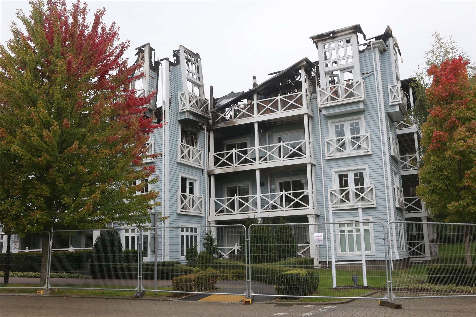 Holborough Lakes has been fenced off, following the fire