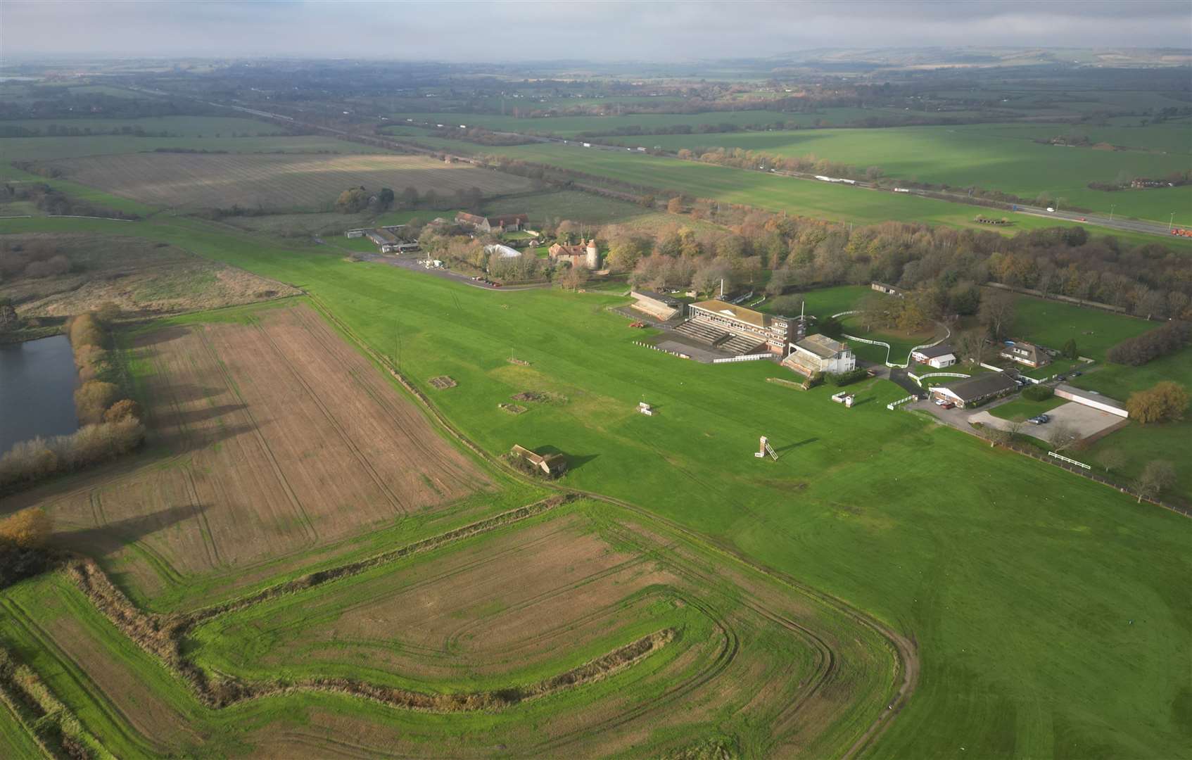 The track seen from the skies in December 2022. Picture: Barry Goodwin