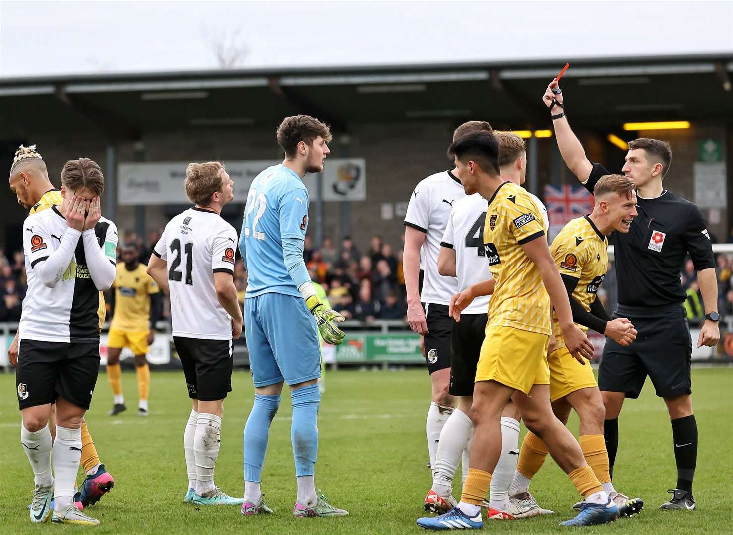 Darts keeper Billy Terrell sees red. Picture: Helen Cooper