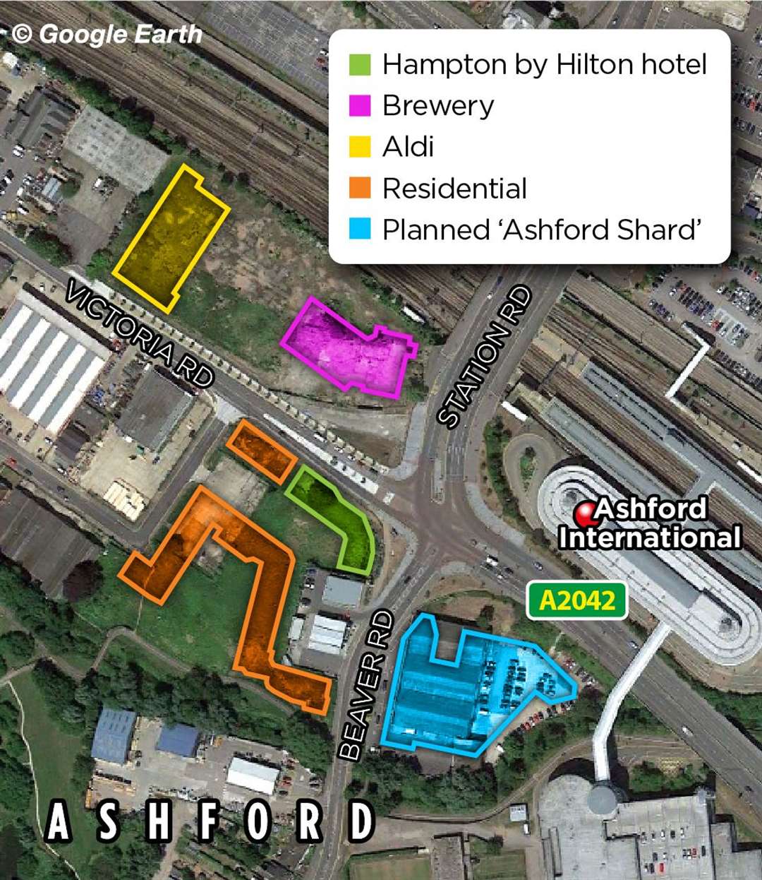 This map shows all the construction work taking place around the Victoria Road and Beaver Road junction