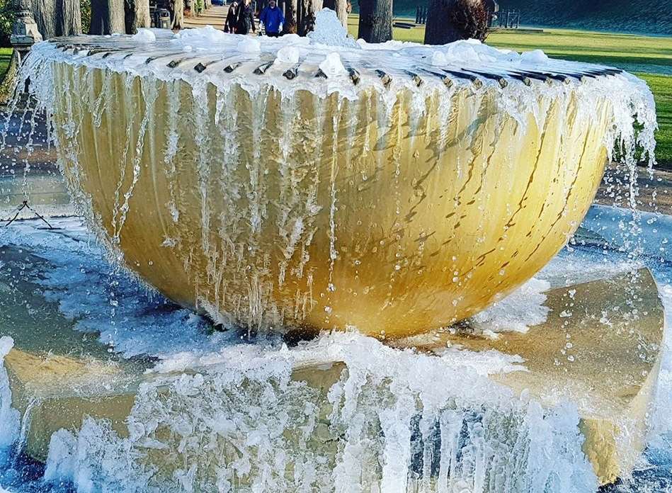 Melanie Gray grabbed her camera when the fountain froze in the Dane John Gardens