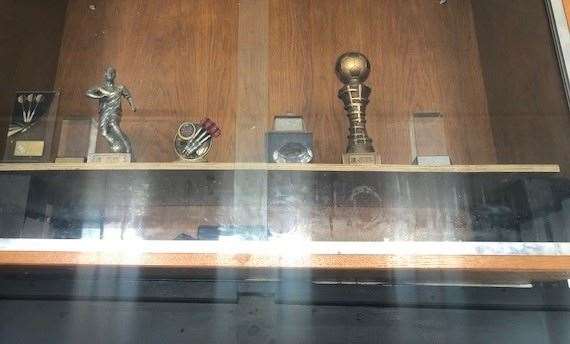 This was the trophy cabinet above the pool table, like the SHAGS cabinet, it was locked up tight