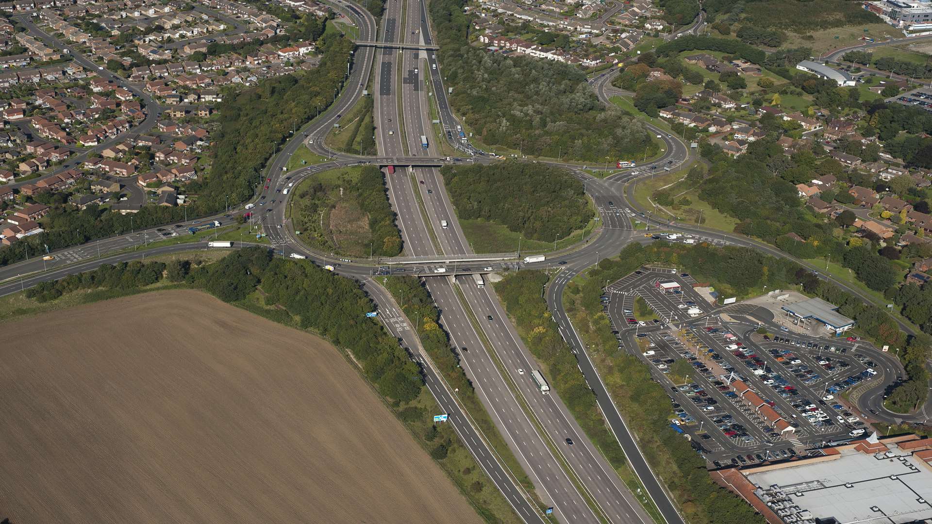 The junction 10 roundabout in Ashford. Picture: Ady Kerry