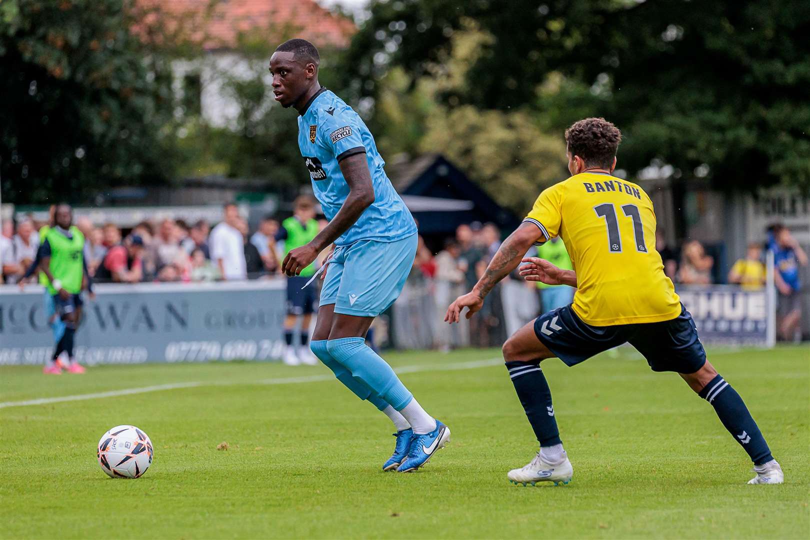 Summer signing Temi Eweka in action for Maidstone at St Albans. Picture: Helen Cooper