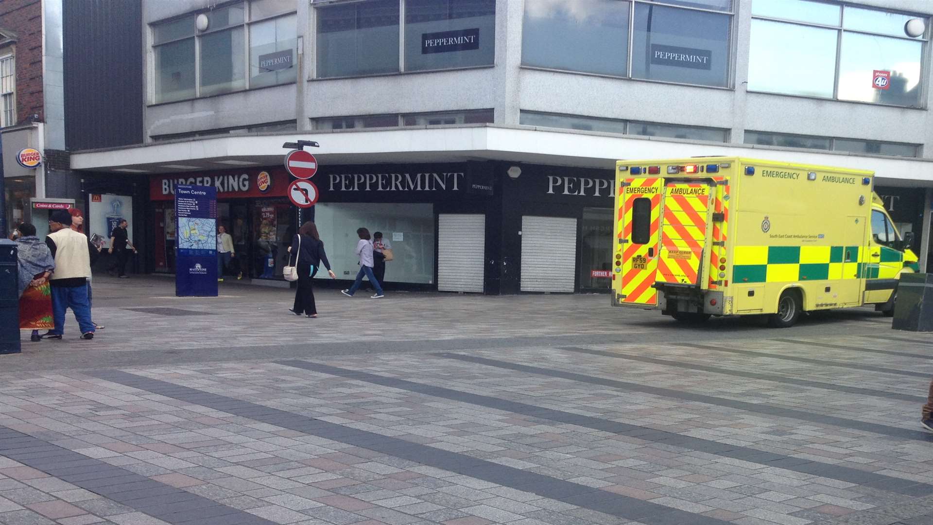 Paramedics were called to Burger King in Week Street