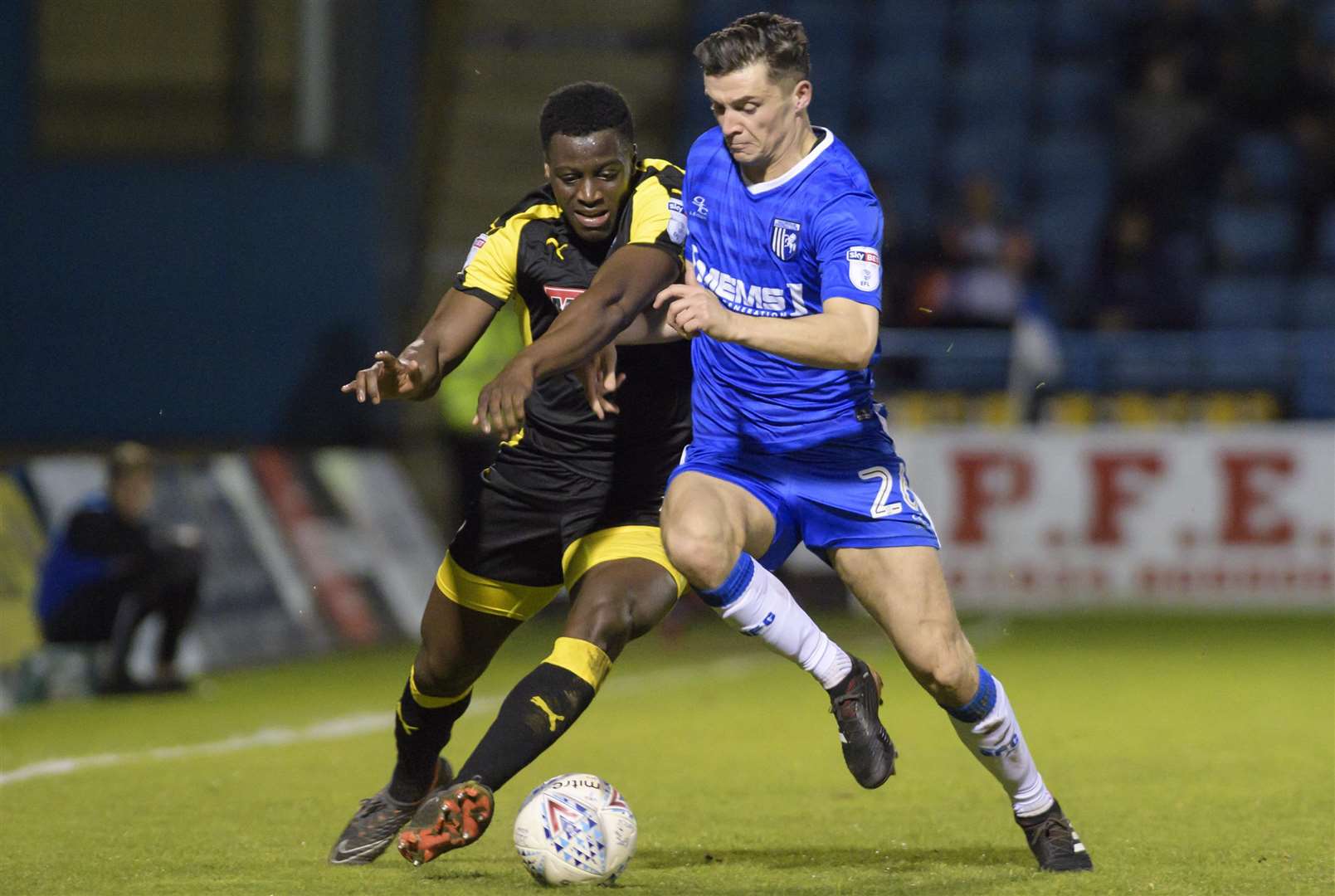 Callum Reilly at work on the wing Picture: Andy Payton