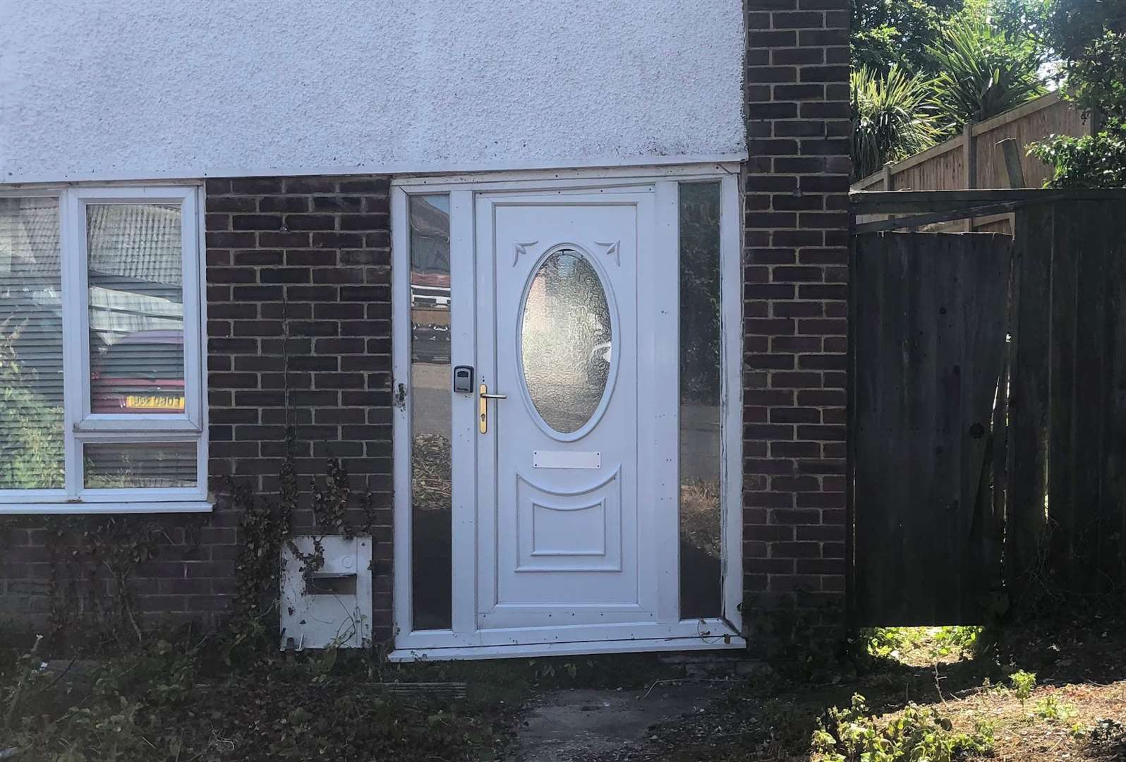 The front door of 58 Victoria Road, Broadstairs, is not quite level...