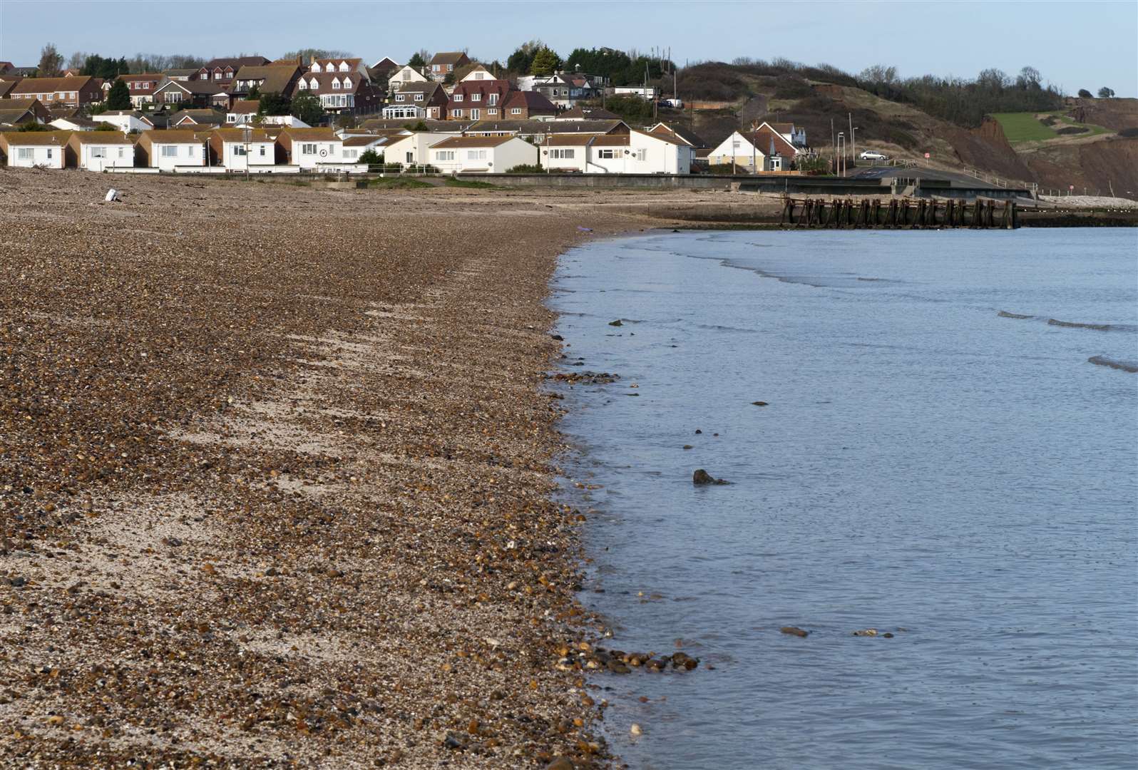 The woman's body was found on a beach. Stock image