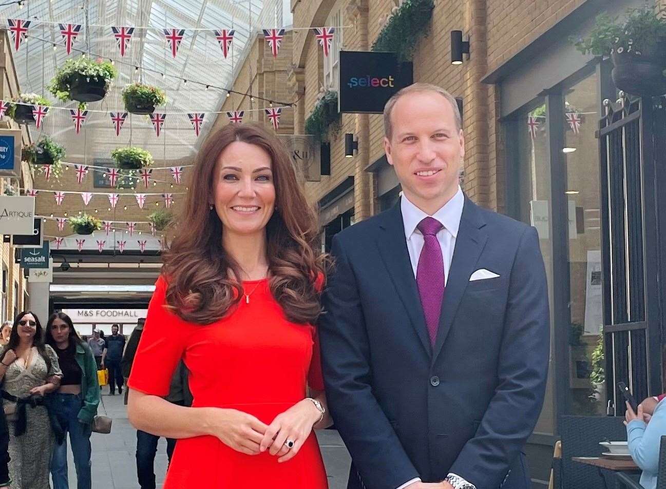 'Kate Middleton and Prince William' paid a visit to Canterbury for the Platinum Jubilee celebrations for the Queen. Picture: Whitefriars