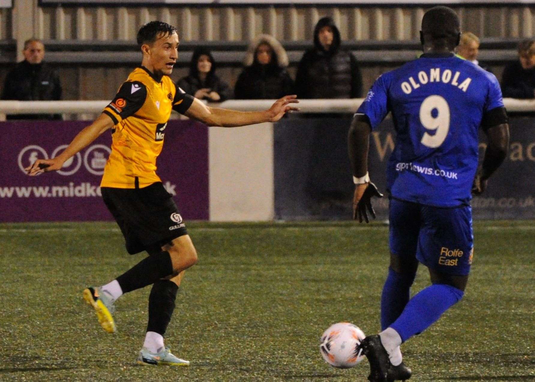 Ryan Galvin impressed on his Maidstone debut after joining on loan from Sheffield Wednesday Picture: Steve Terrell