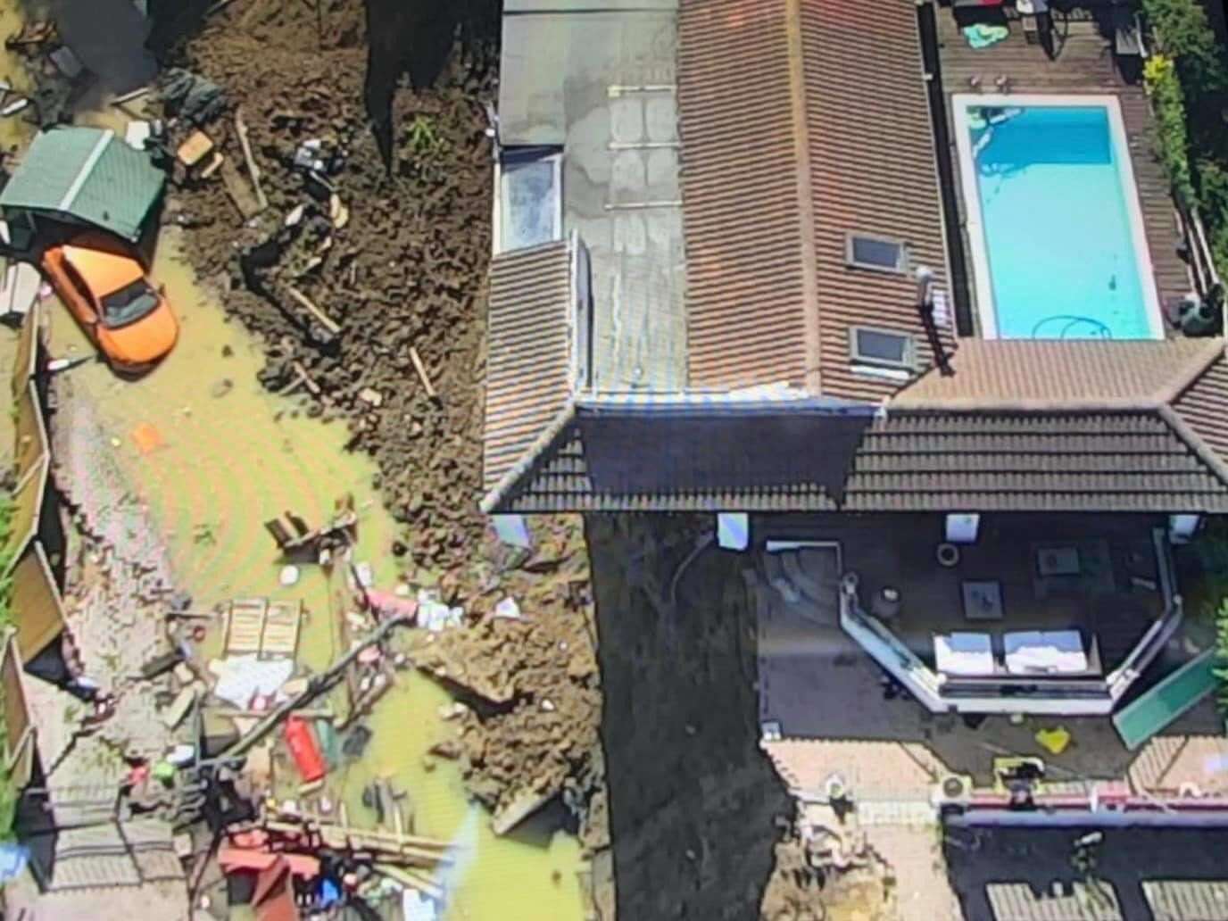 The scale of the cliff collapse has been captured by drone Picture: Kent Fire and Rescue Service (35698424)