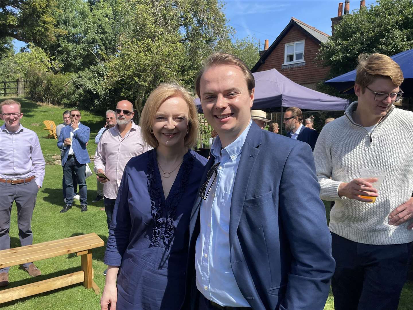 Liz Truss with KentOnline reporter Alex Jee