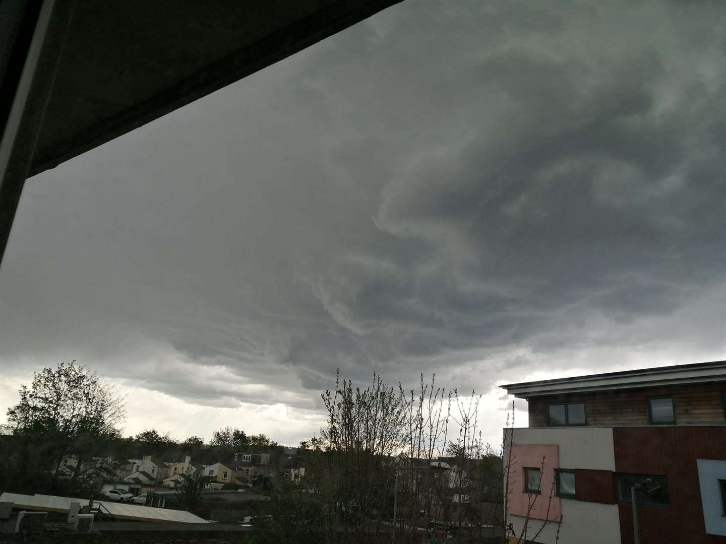 Chris Walsh captured this moody sky over Strood and joked it was because God was unhappy with Brexit. Picture: Chris Walsh/Twitter