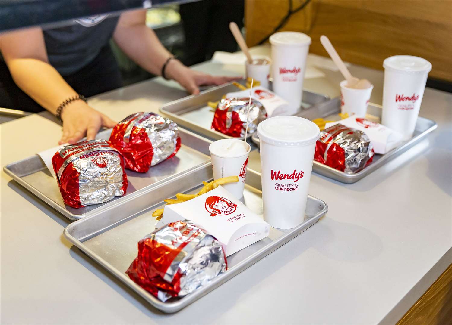 Wendy's are famous for selling square patty burgers. Picture: Wendy's