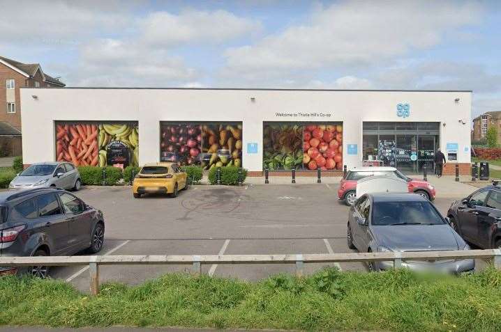 The 31-year-old targeted Co-op in Aspen Drive, Sheerness. Picture: Google