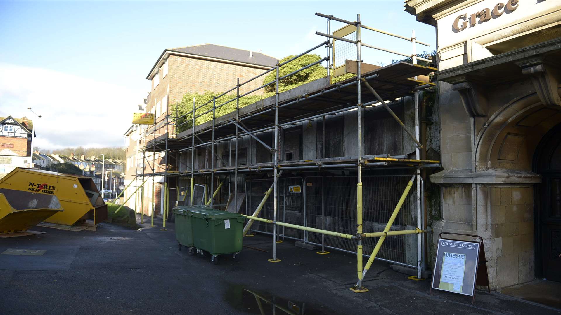 Work has started on demolishing the structure. Picture: Barry Goodwin