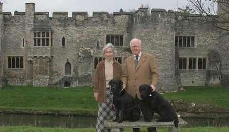 Robert Worcester with his wife Margaret at their home. Picture: JOHN WESTHROP