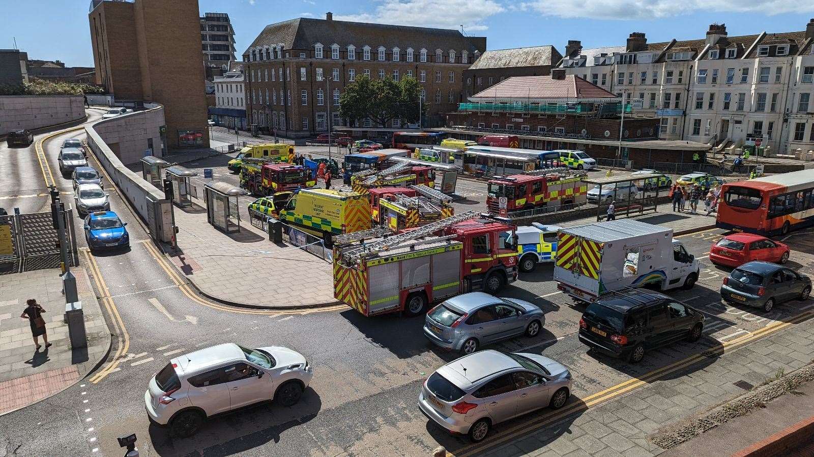 The accident scene at Middelburg Square. Picture: Rhys Griffiths KMG (58768997)