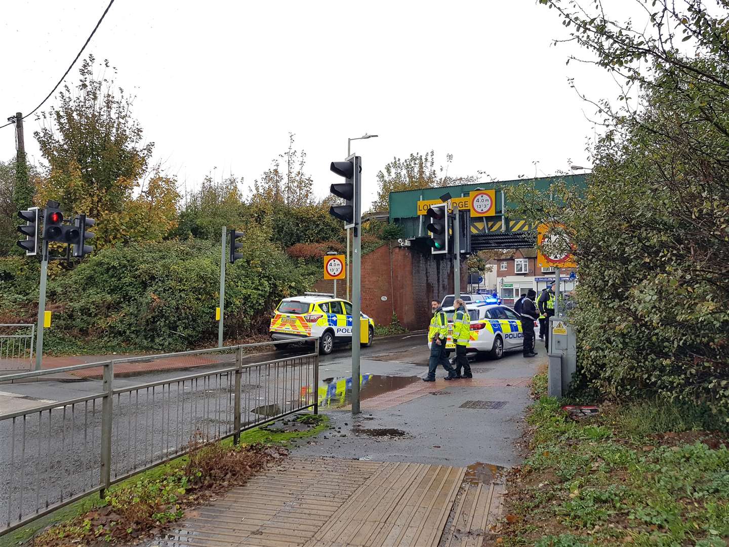 Police outside Chestfield and Swalecliffe station (5151939)