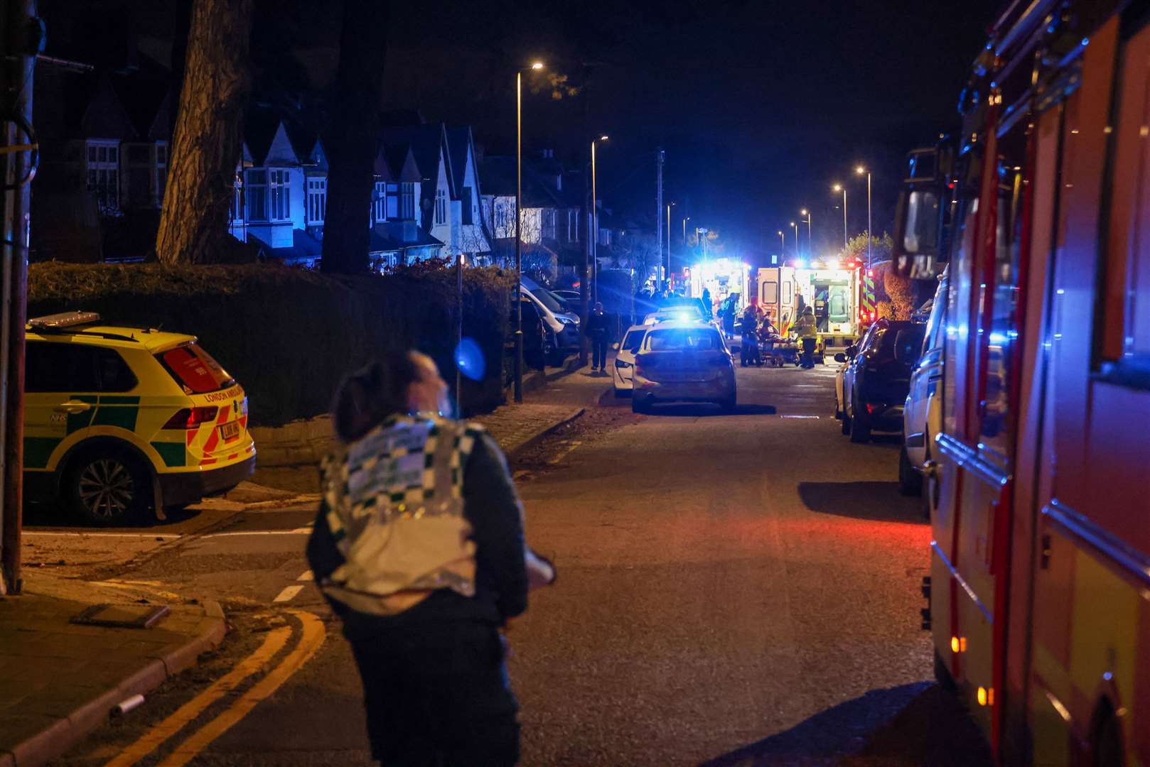 Emergency services responding to a house fire along Hilda Vale Road, Orpington. Picture: UKNIP