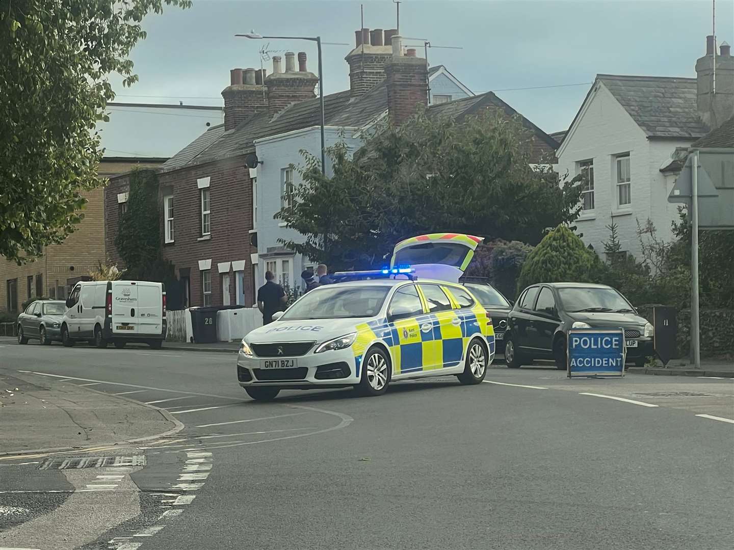 The road is closed near Gordon Road and Cages Close. Picture: Steve Salter