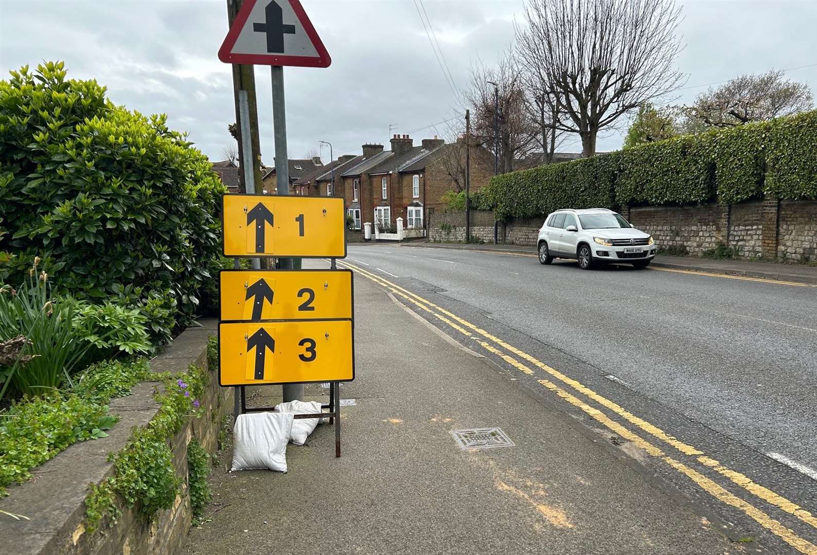 Numbered signs have been spotted across the town centre