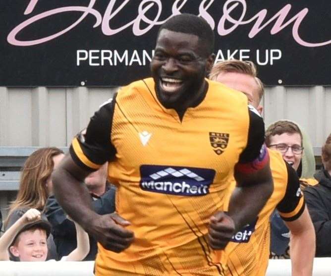 Former captain George Elokobi has joined Hakan Hayrettin's coaching staff at Maidstone. Picture: Steve Terrell