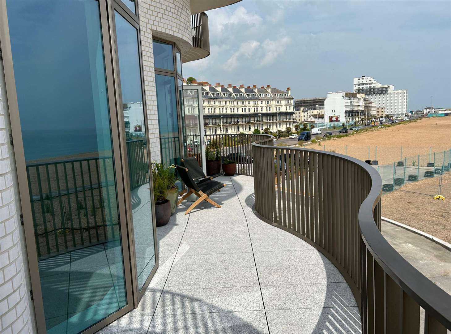 The balconies offer views across to the harbour