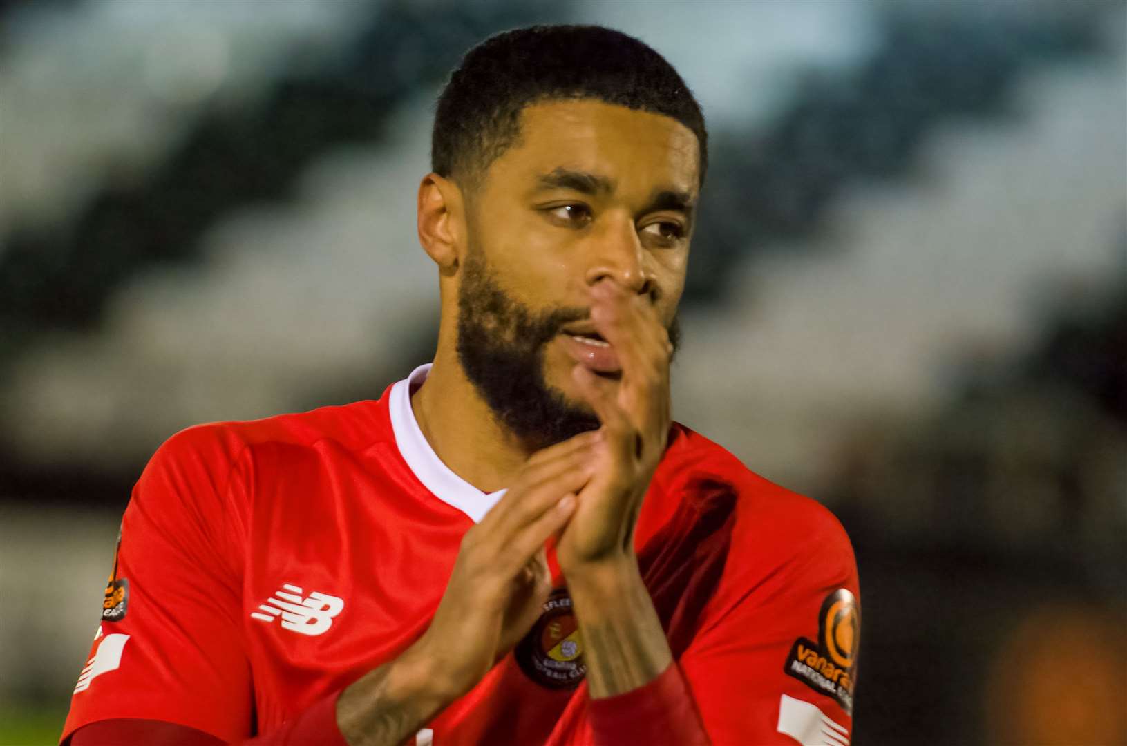 Dominic Samuel – scored a late winner for Ebbsfleet. Picture: Ed Miller/EUFC