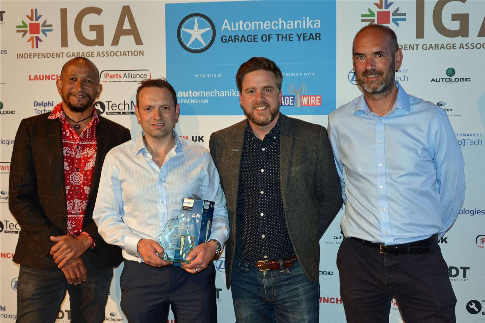 Matthew Pestridge, second from left, picks up his award (12462839)