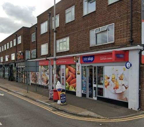 The One Stop in Watling Street, Chatham where goods were stolen from. Photo: Google