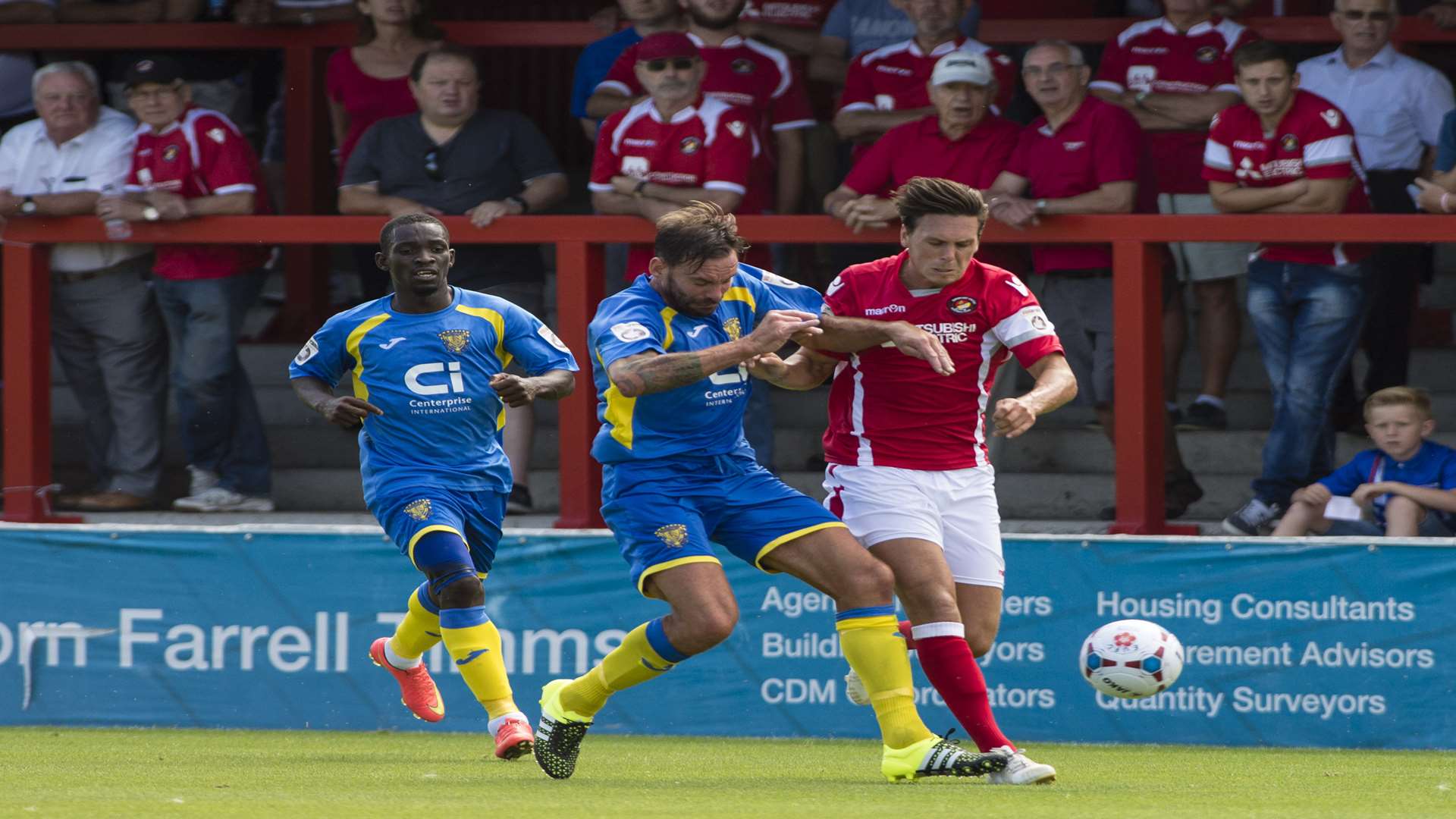 Joe Howe in action for Ebbsfleet against Basingstoke Picture: Andy Payton