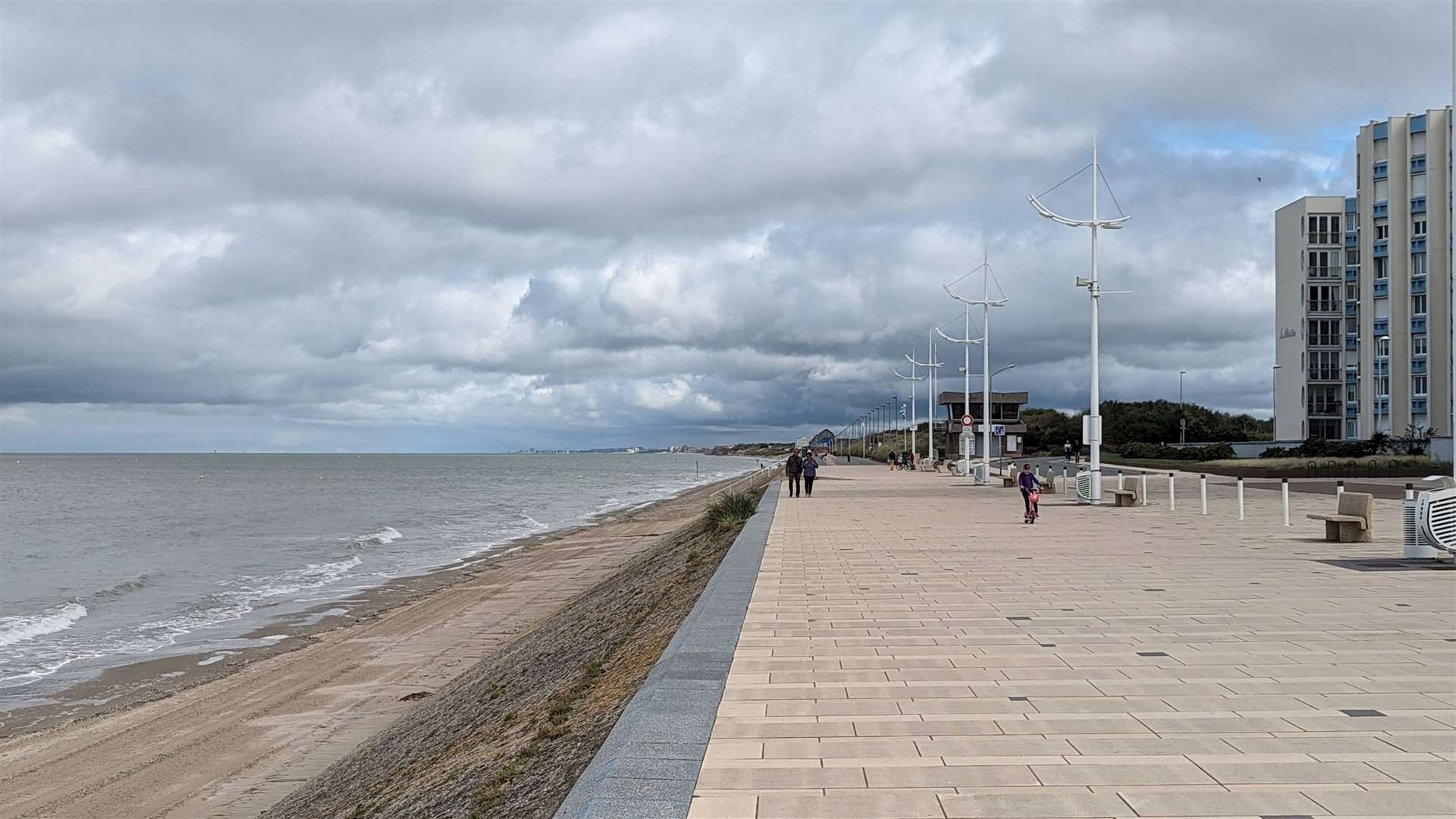 The view along the North Sea coast from Dunkirk