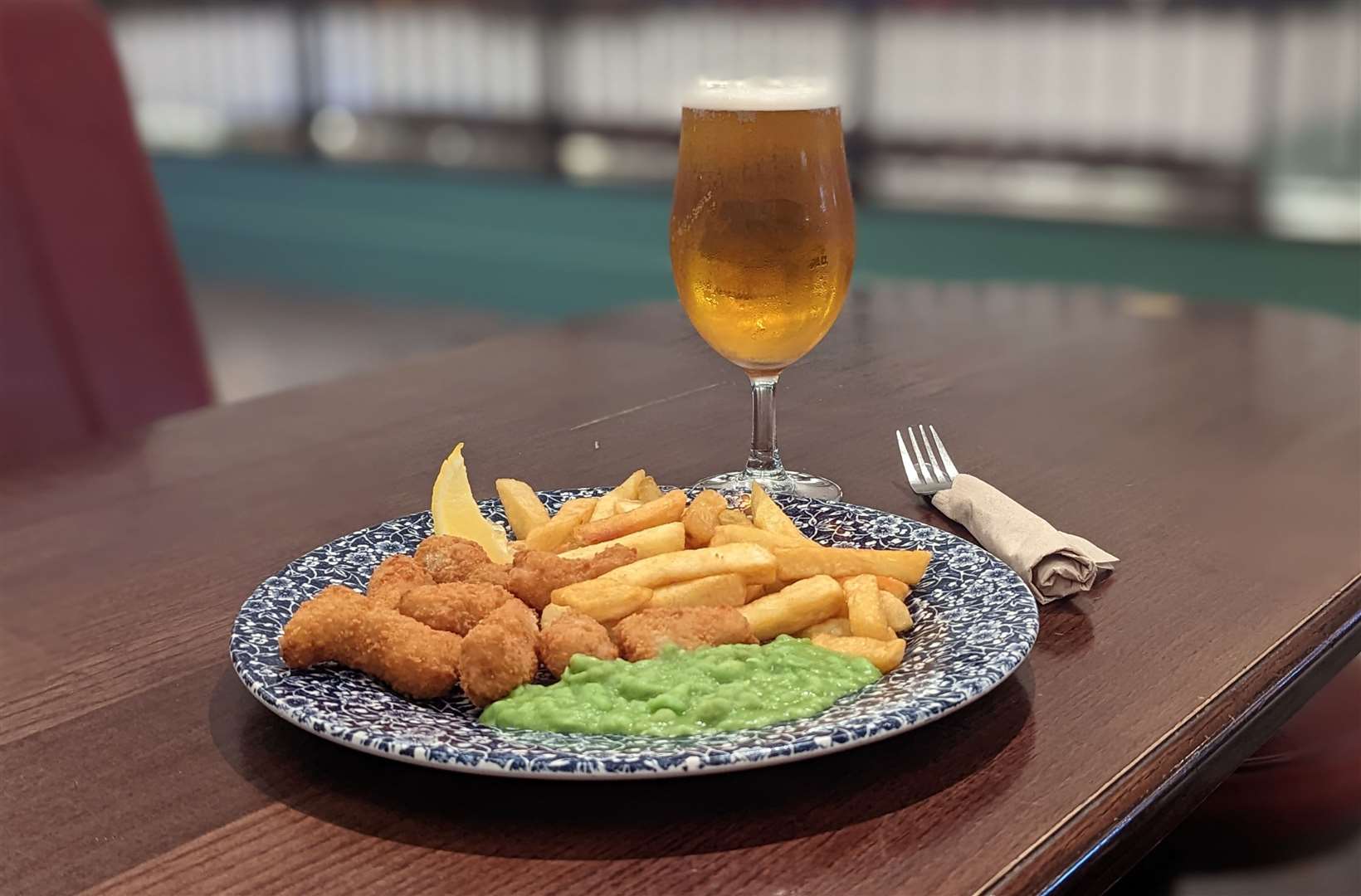 Scampi and chips at Royal Victoria Pavilion in Ramsgate