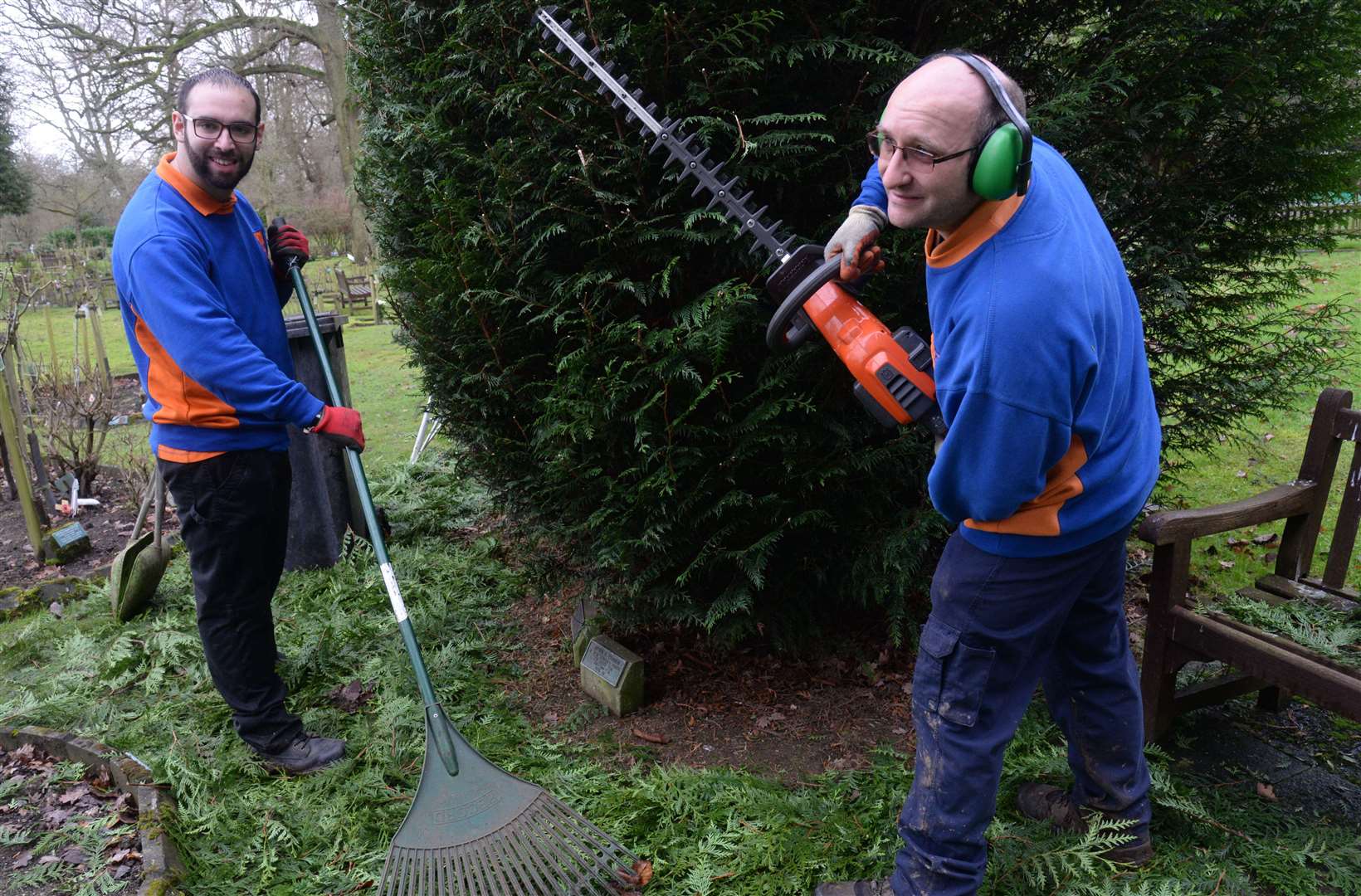 Five Acre Wood's further education college Grow19 already provides opportunities for students such as Thomas Griffin, pictured left, helping at Maidstone crematorium Picture: Chris Davey