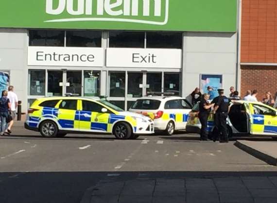 Police outside Dunelm in Sittingbourne